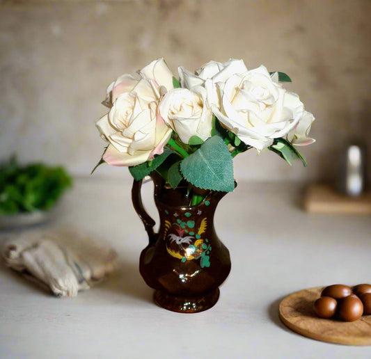 Antique Small Copper Lustre Staffordshire Pottery Jug/Creamer