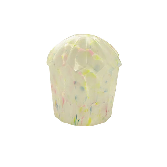 Art Deco Multicoloured / White Mottled Glass Pendant Light / Lamp Shade