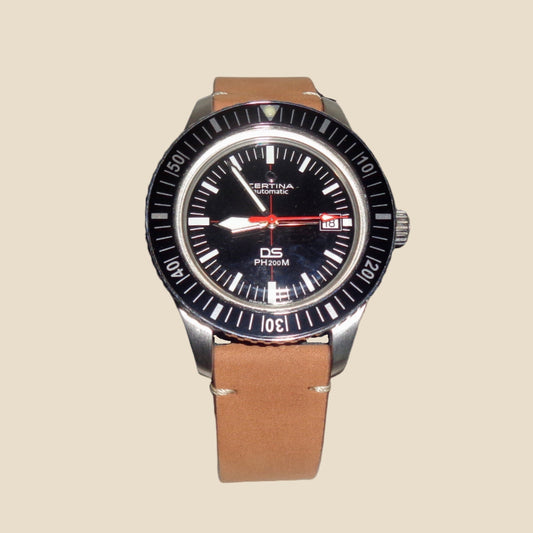 Certina DS PH200M Automatic Diver's Watch With Black Dial And Two Straps