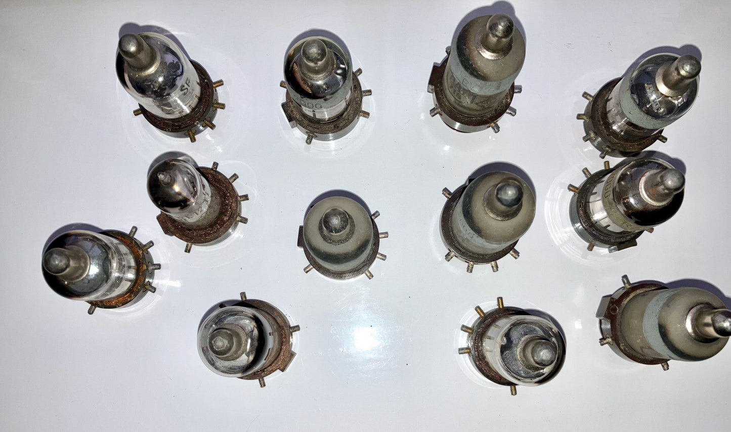 Collection of Eleven WW2 Wehrmacht Eigentum German Thermionic Valves 