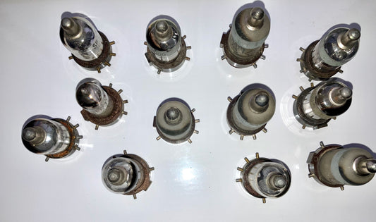 Collection of Eleven WW2 Wehrmacht Eigentum German Thermionic Valves 