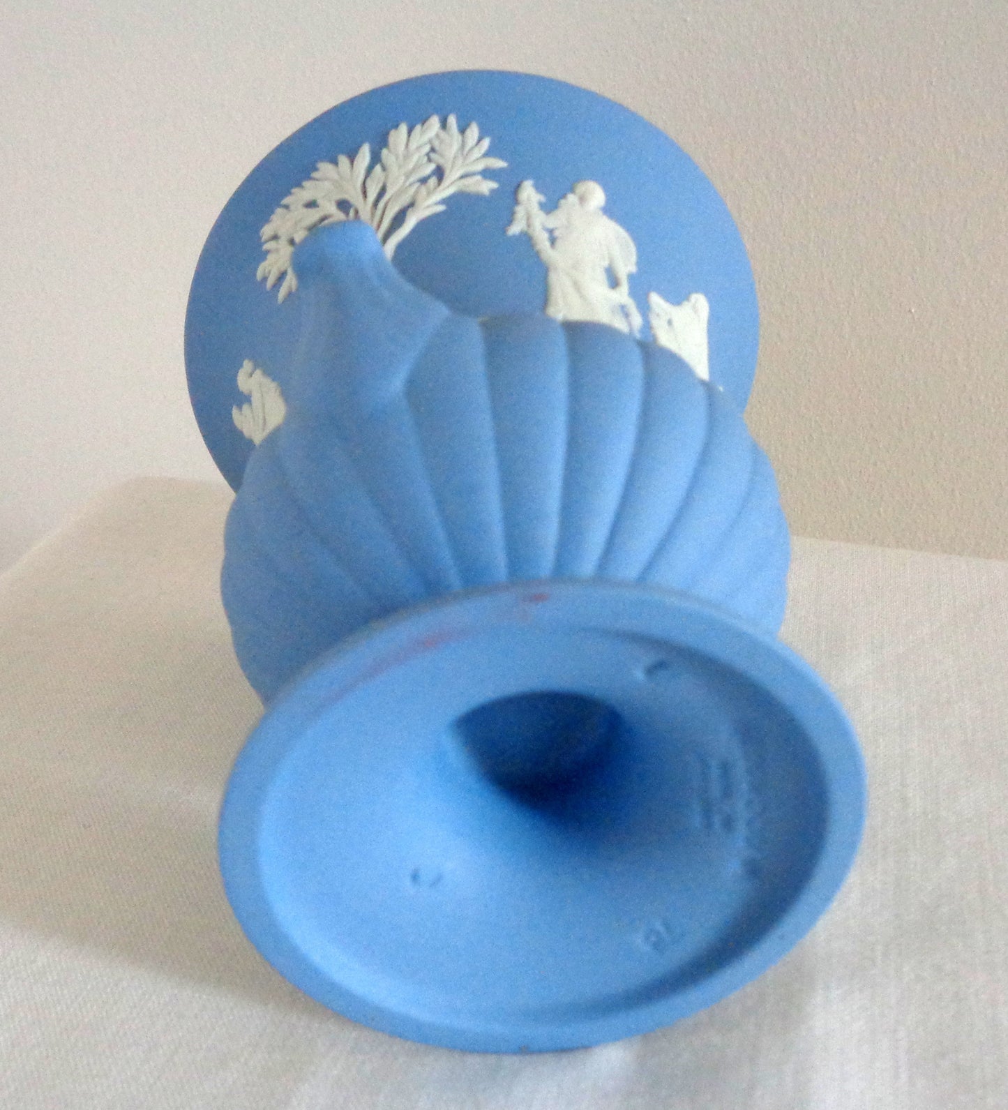 Vintage Wedgwood Blue Jasperware Campana Small Urn Vase