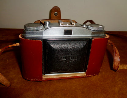 1950s AGFA Solinette II 35mm Folding Camera With Solinar 50mm 1:3.5 Lens And Ever Ready Case