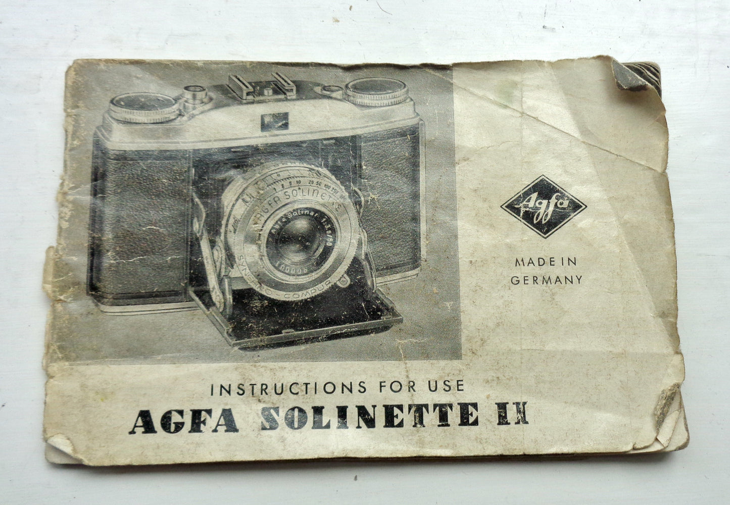 1950s AGFA Solinette II 35mm Folding Camera With Solinar 50mm 1:3.5 Lens And Ever Ready Case