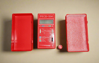 Pre-owned RSKB-104 USSR Geiger Counter In A Red Plastic Box