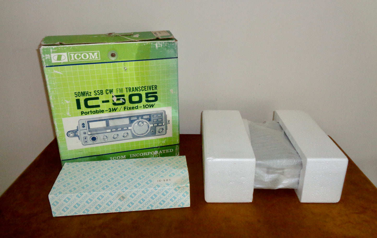 Icom IC-505 Portable Multi-mode 50 MHz Transceiver In Its Original Box