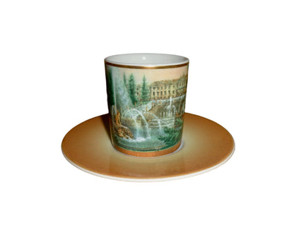 Boxed Goebel Espresso Cup And Saucer Printed With V Sadovnikov Peterhof Palace