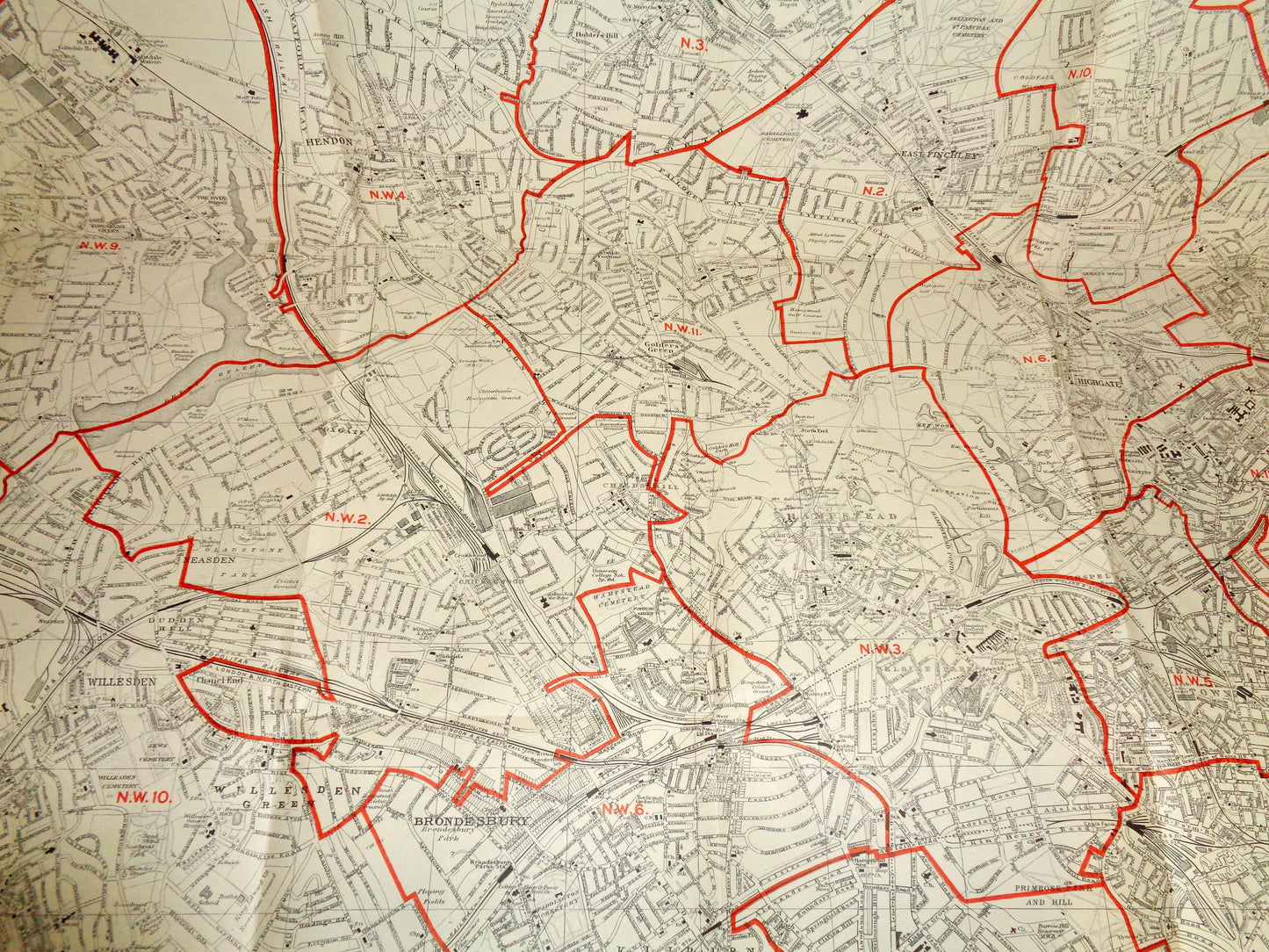 1939 Kelly's Post Office Directory Map Of London With Four Maps