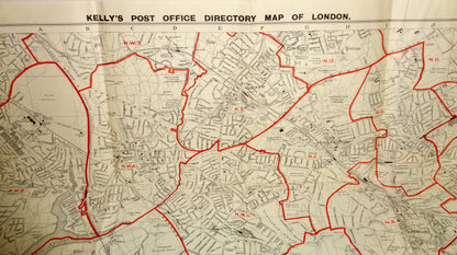 1939 Kelly's Post Office Directory Map Of London With Four Maps