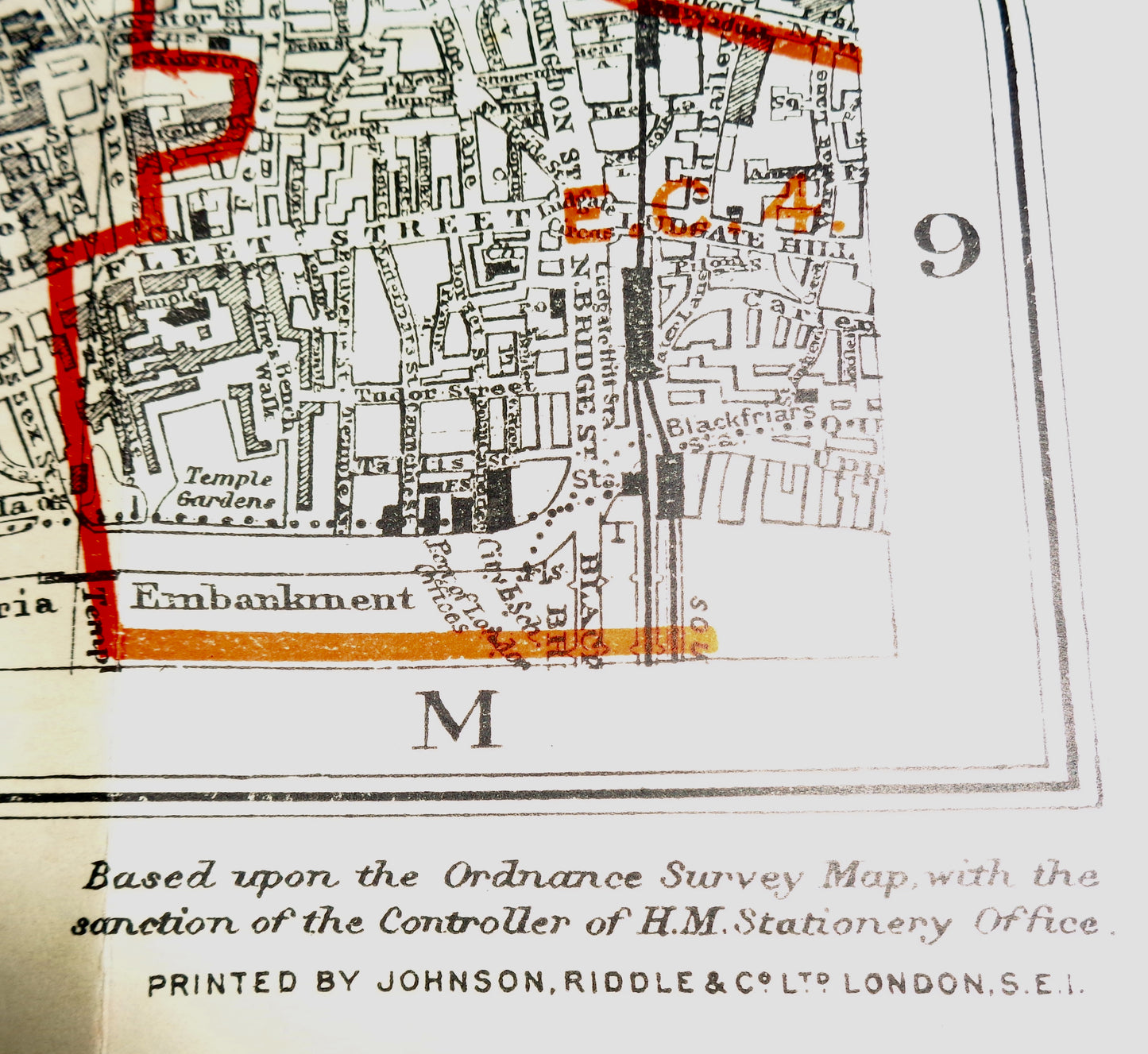 1939 Kelly's Post Office Directory Map Of London With Four Maps