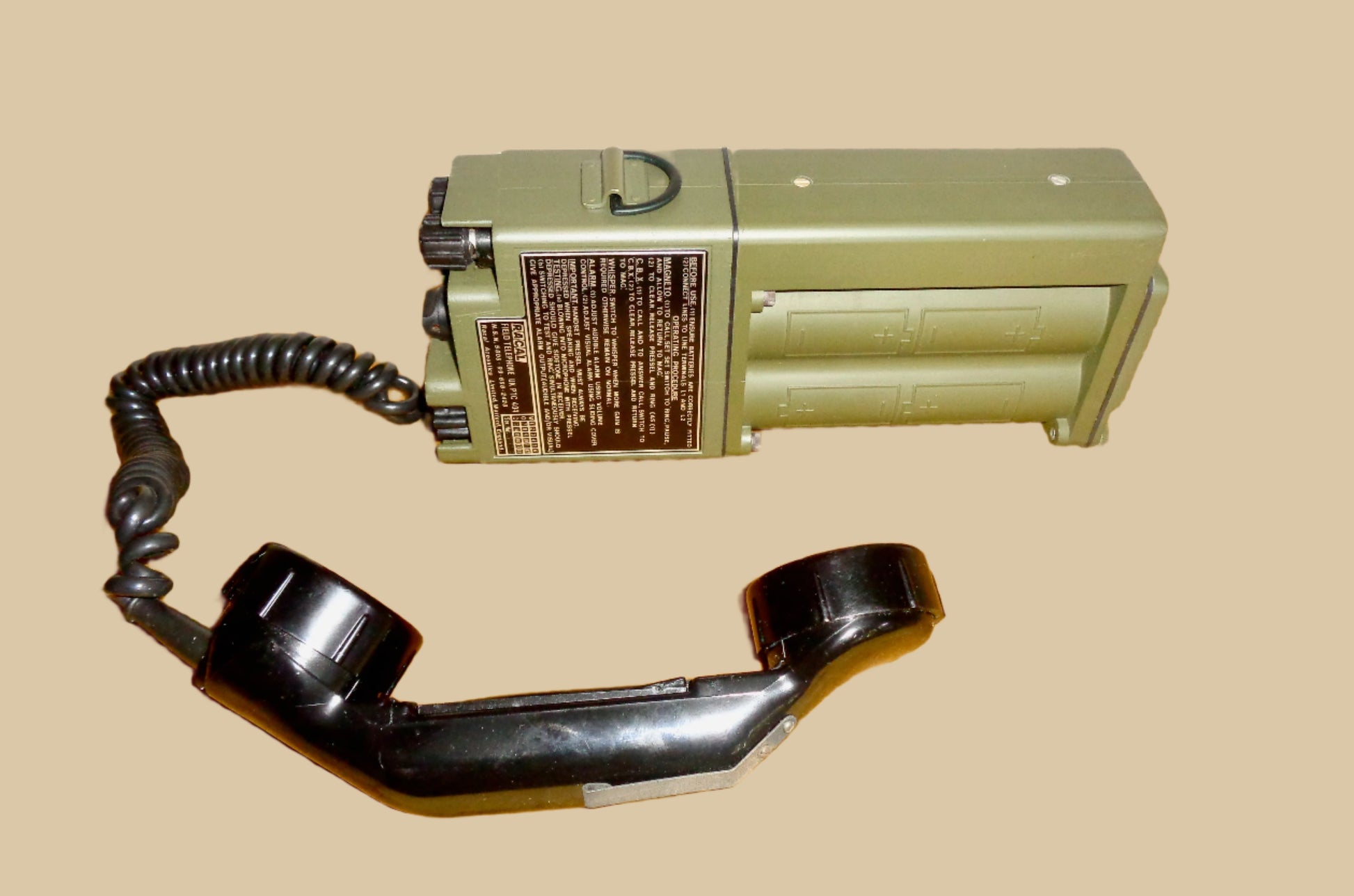 Racal UK PTC-404 Field Telephone Made For The British MOD. Brand New Old Stock