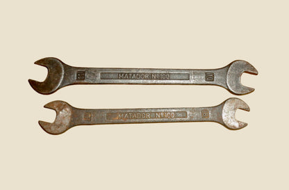 Four Vintage Mercedes Benz Double Open Ended Spanners By Heyco And Matador