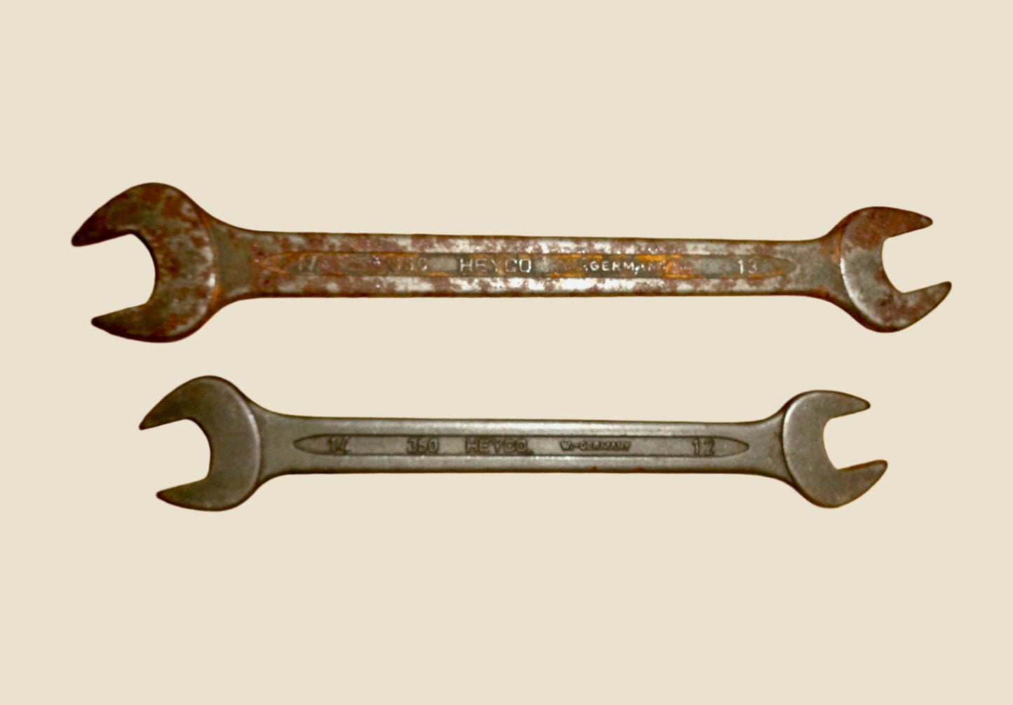 Four Vintage Mercedes Benz Double Open Ended Spanners By Heyco And Matador