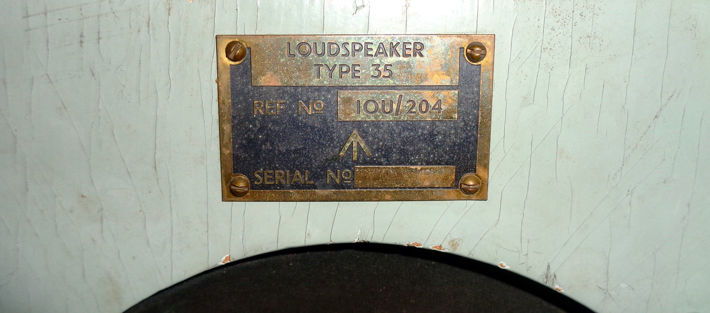 WW2 Type 35 RAF Radio Loudspeaker IOU/204 Operating at 15 Or 600 Ohms