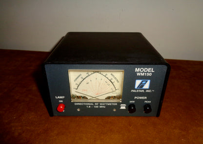 Palstar WM150 HF / VHF SWR / Power Cross Needle Meter 1.8 to 150 MHz