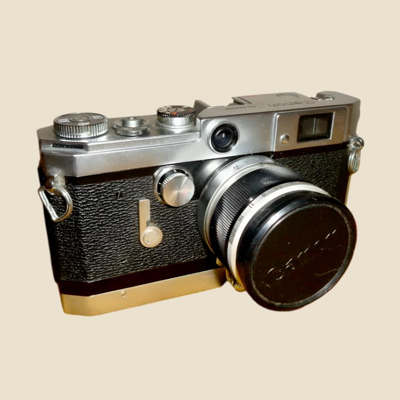 1950s Canon VT De Luxe 35mm Rangefinder Camera With 50mm 1:1.8 Lens And Ever Ready Case