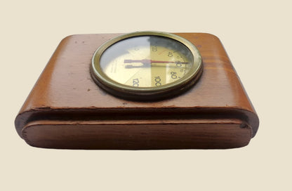 1930s Rototherm Wall Hanging Thermometer In An Art Deco Wood Case