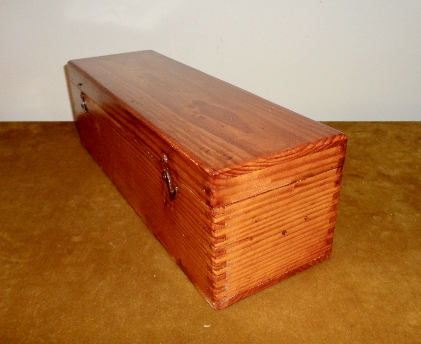 Antique Wood Rectangular Draughtsman's Storage Box