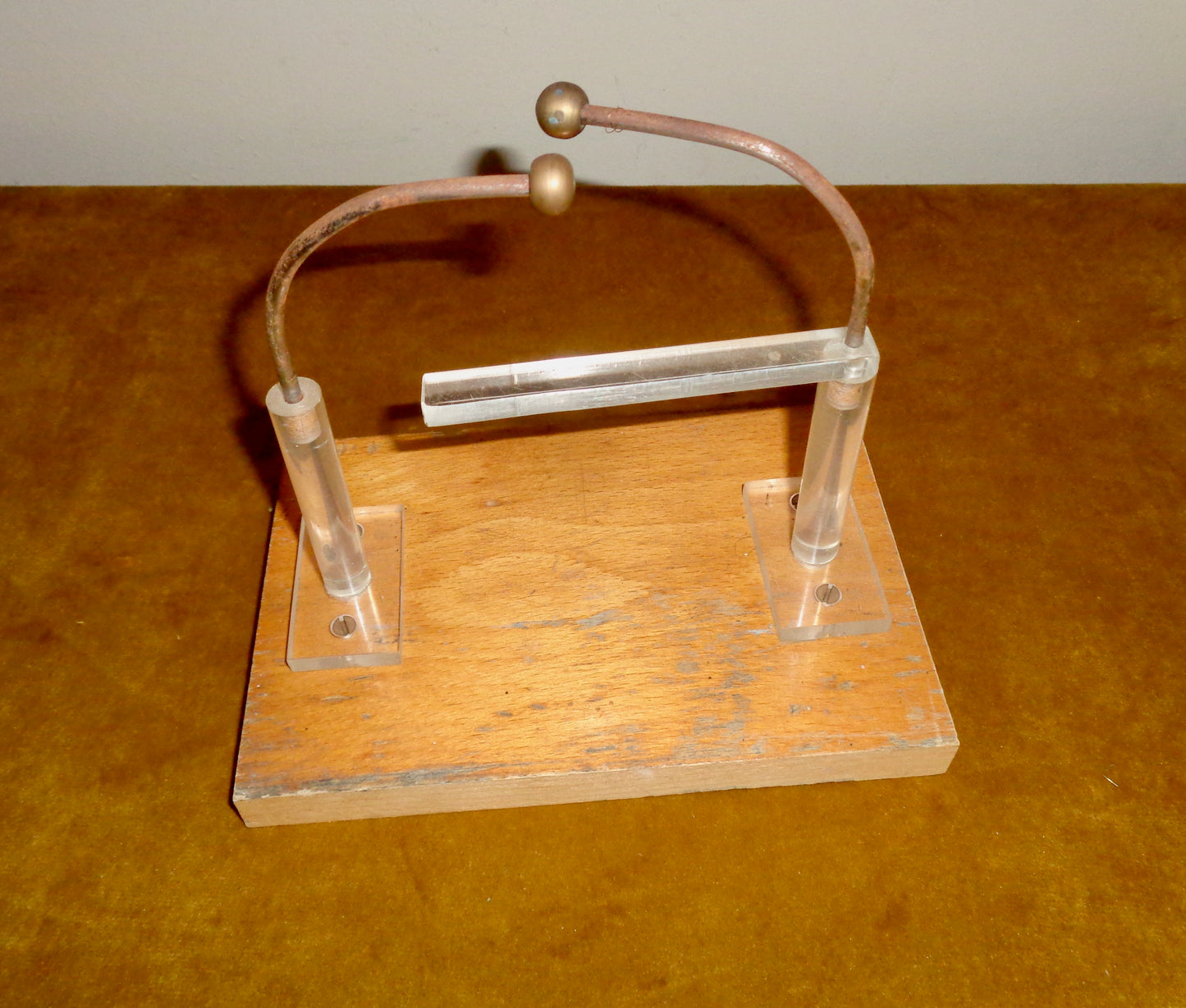 Vintage Static Electricity Homemade Bench Test Electroscope