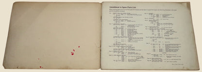 Original 1952 Jowett Javelin & Jupiter List Of Spare Parts / Catalogue