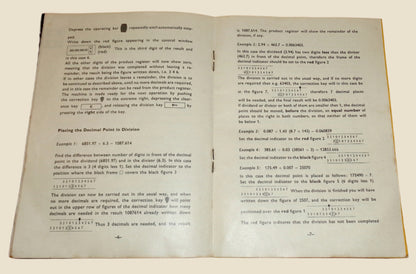Vintage Contex 10 Manual Mechanical Calculating Machine Model E