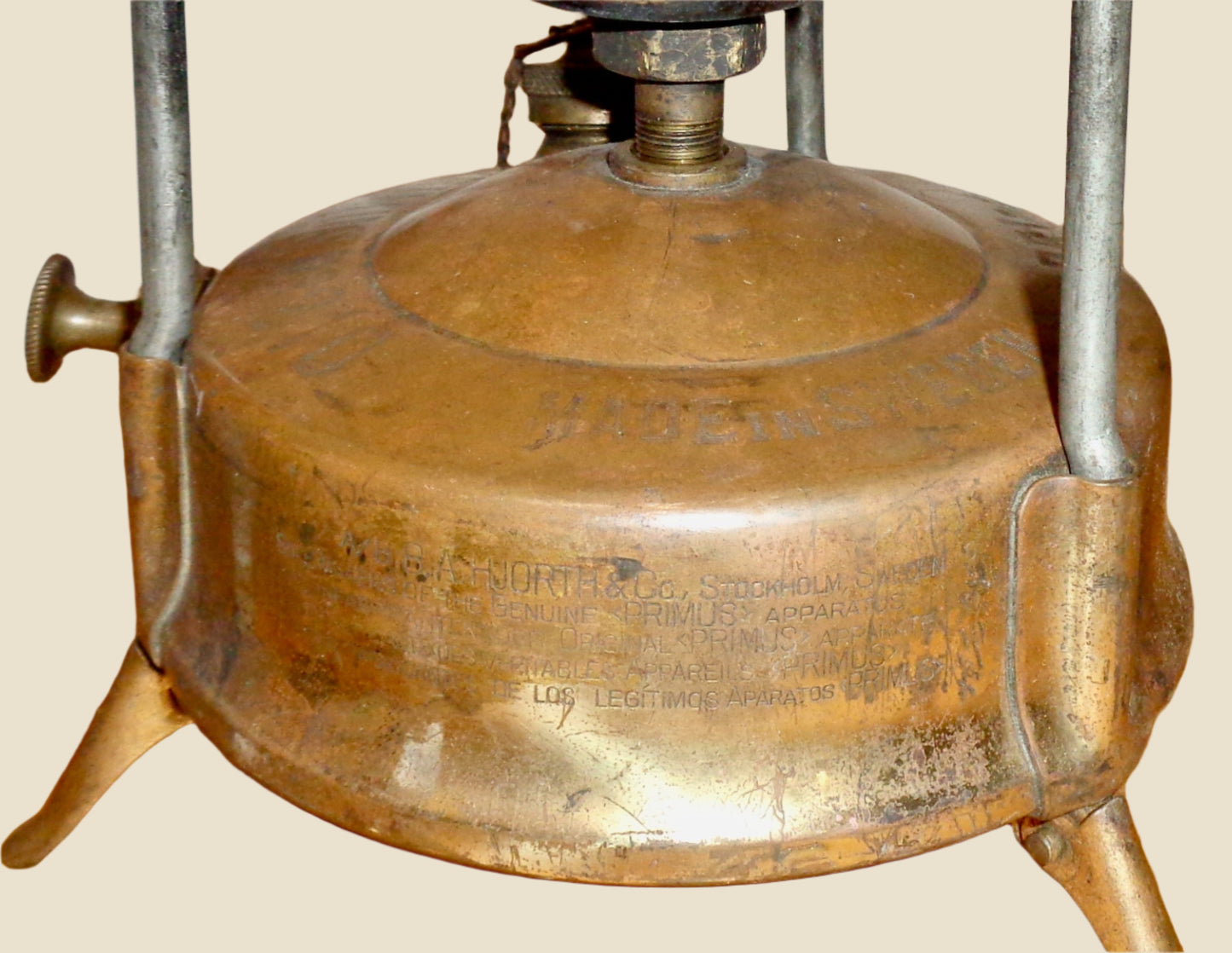 Vintage Primus No.210 Portable Paraffin Picnic / Camping Stove In Its Original Tin Case