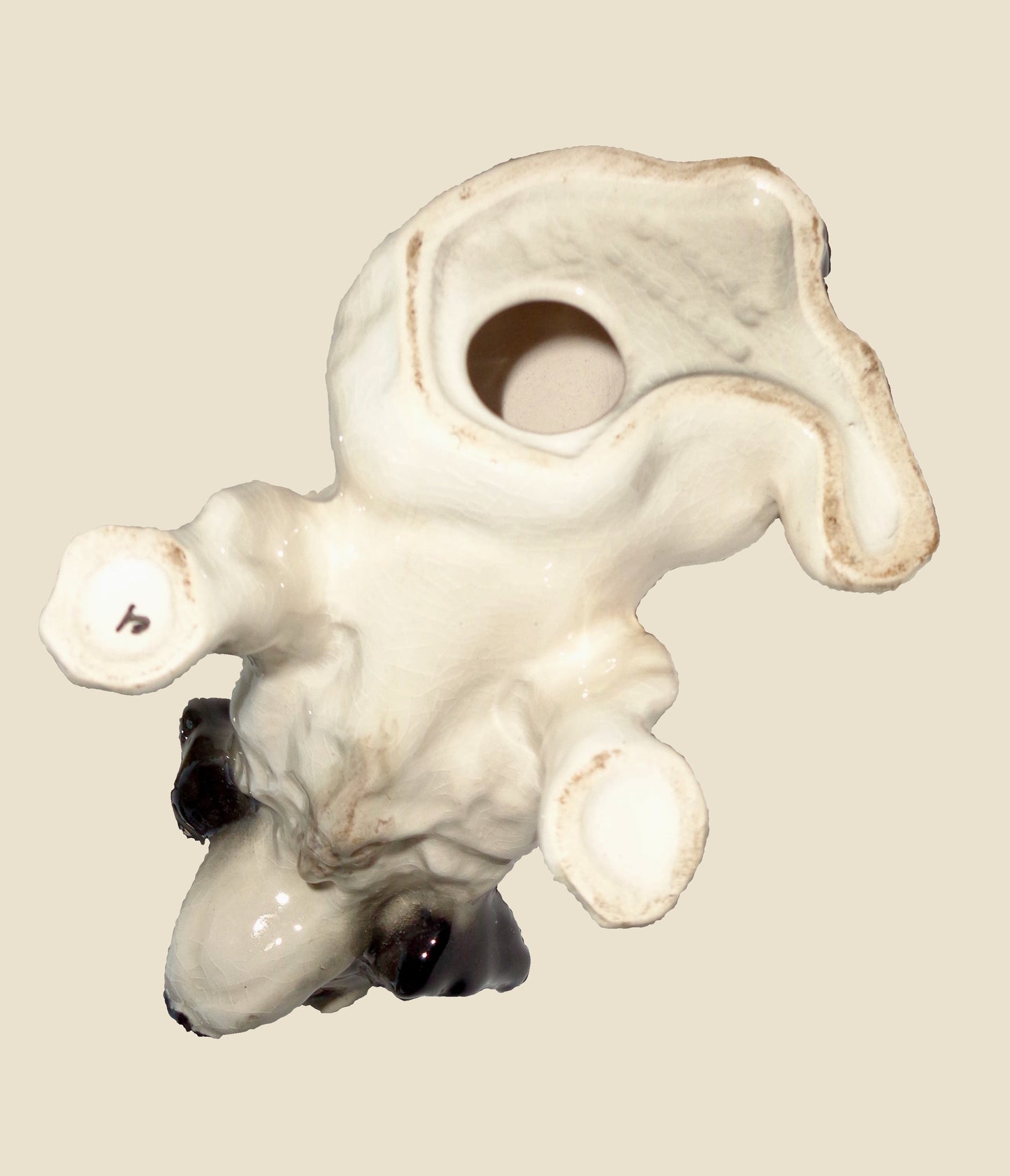 1940s SylvaC Black And White Spaniel Dog Figurine Model 18