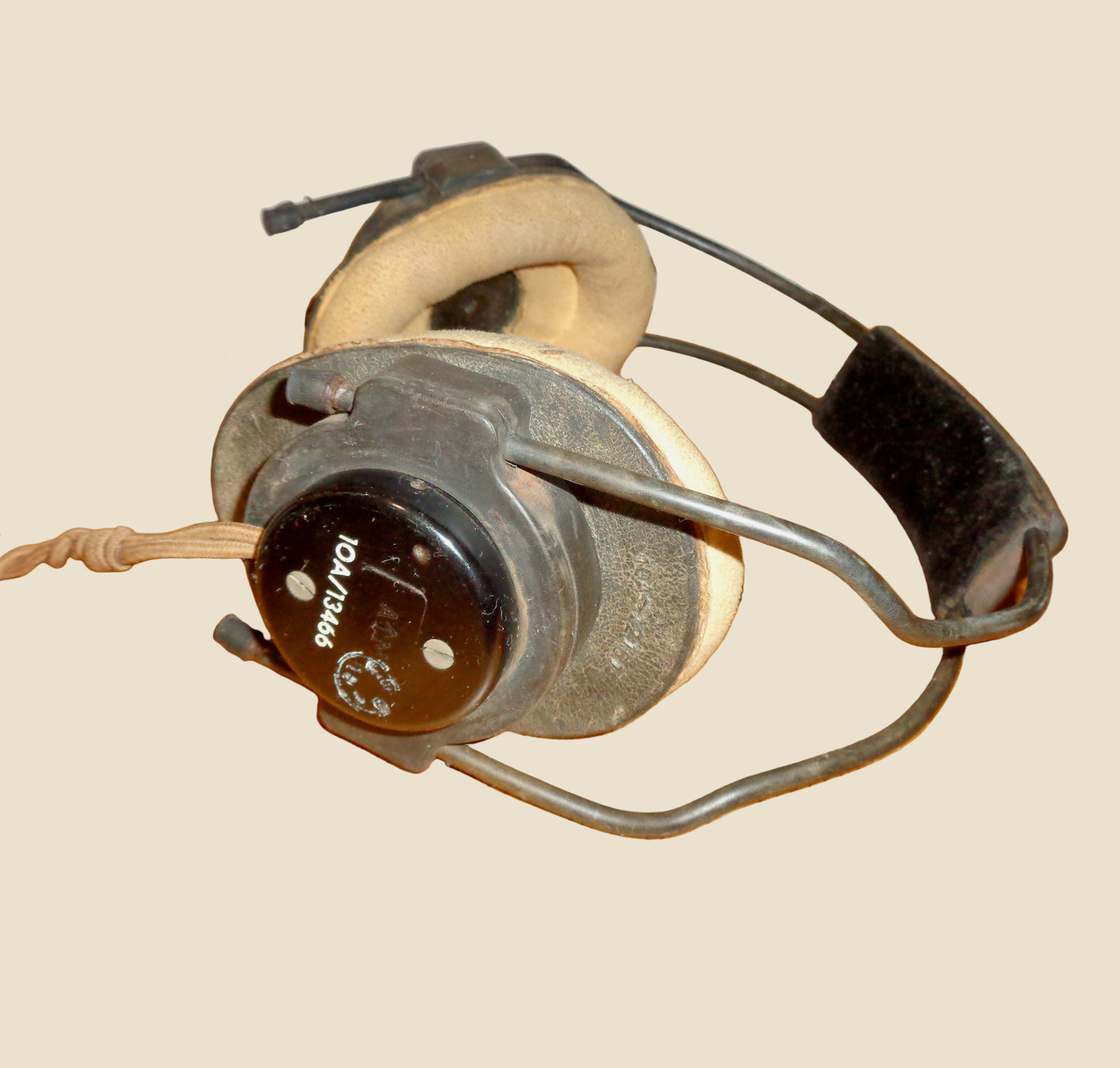WW2 Pair Of RAF Headphones With Type 32 Helmet Receivers 10A/13466