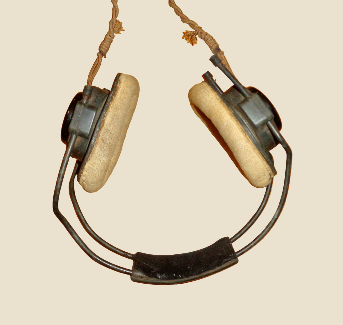 WW2 Pair Of RAF Headphones With Type 32 Helmet Receivers 10A/13466