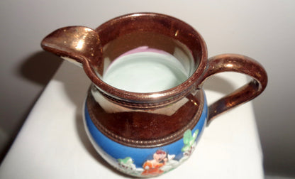 Antique Copper Lustreware Milk Jug