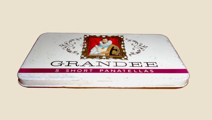 Vintage Grandee Empty 5 Short Panatellas Tin
