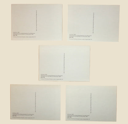 Set of Five PHQ 71 Postcards Of Christmas 1983 Stamps Designed by Tony Meeuwissen