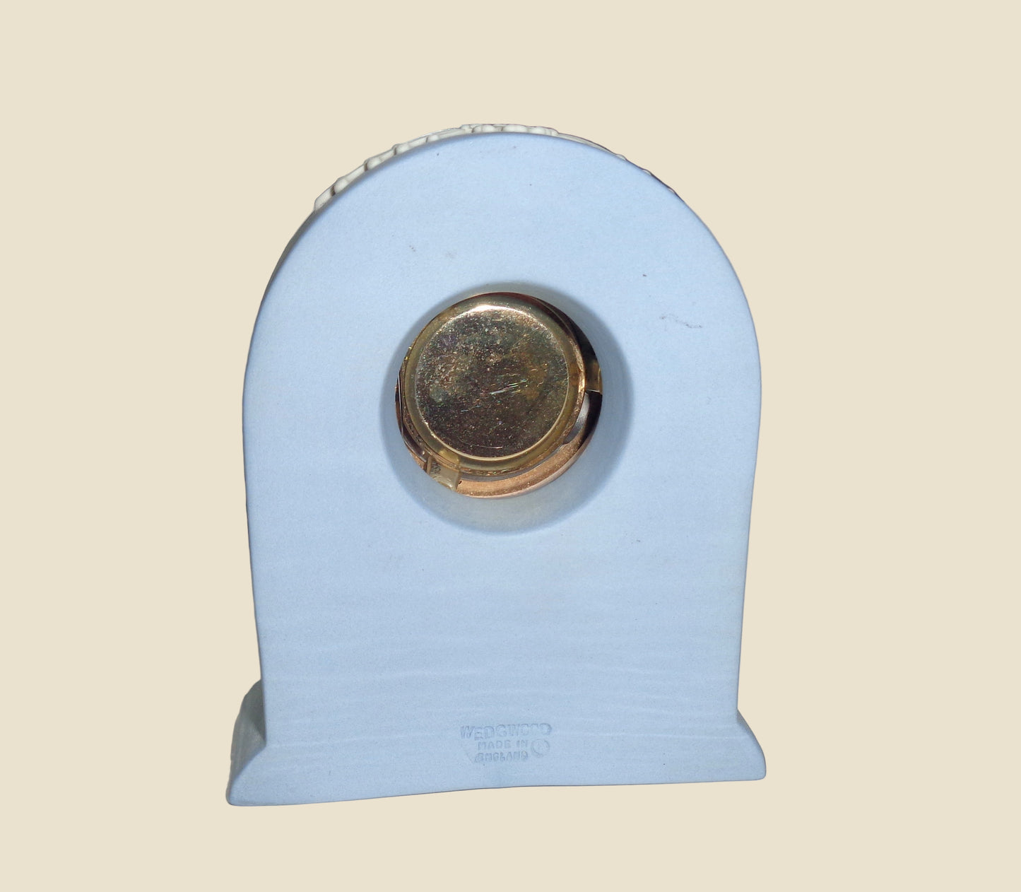 Wedgwood Blue Jasperware Small Pottery Quartz Mantel Clock