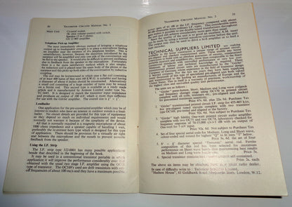 1960 Transistor Circuits Manual No.3 By Clive Sinclair