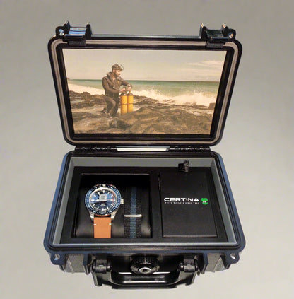 Certina DS PH200M Automatic Diver's Watch With Black Dial And Two Straps