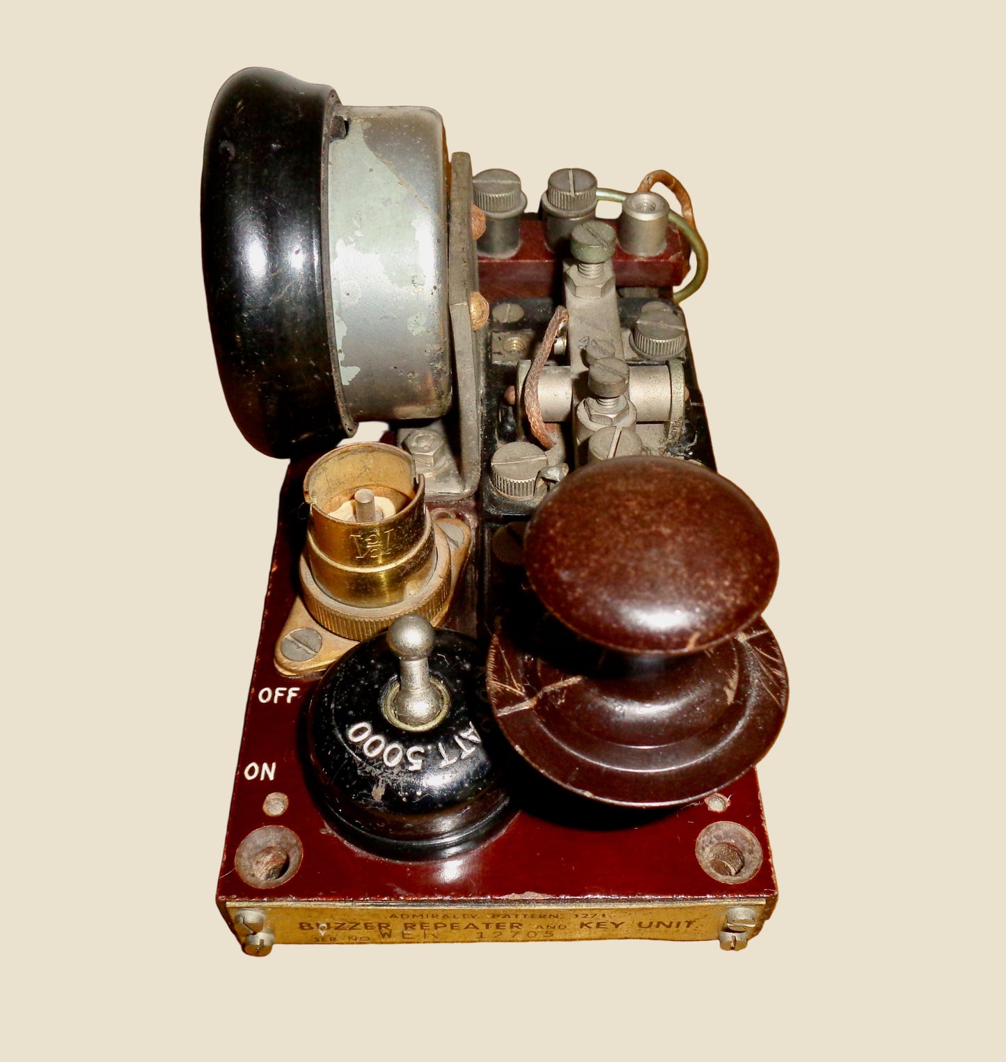 1940s Admiralty Pattern 1271 Buzzer Repeater And Key Unit Group 11 No.2 MK II WT 8 Amp