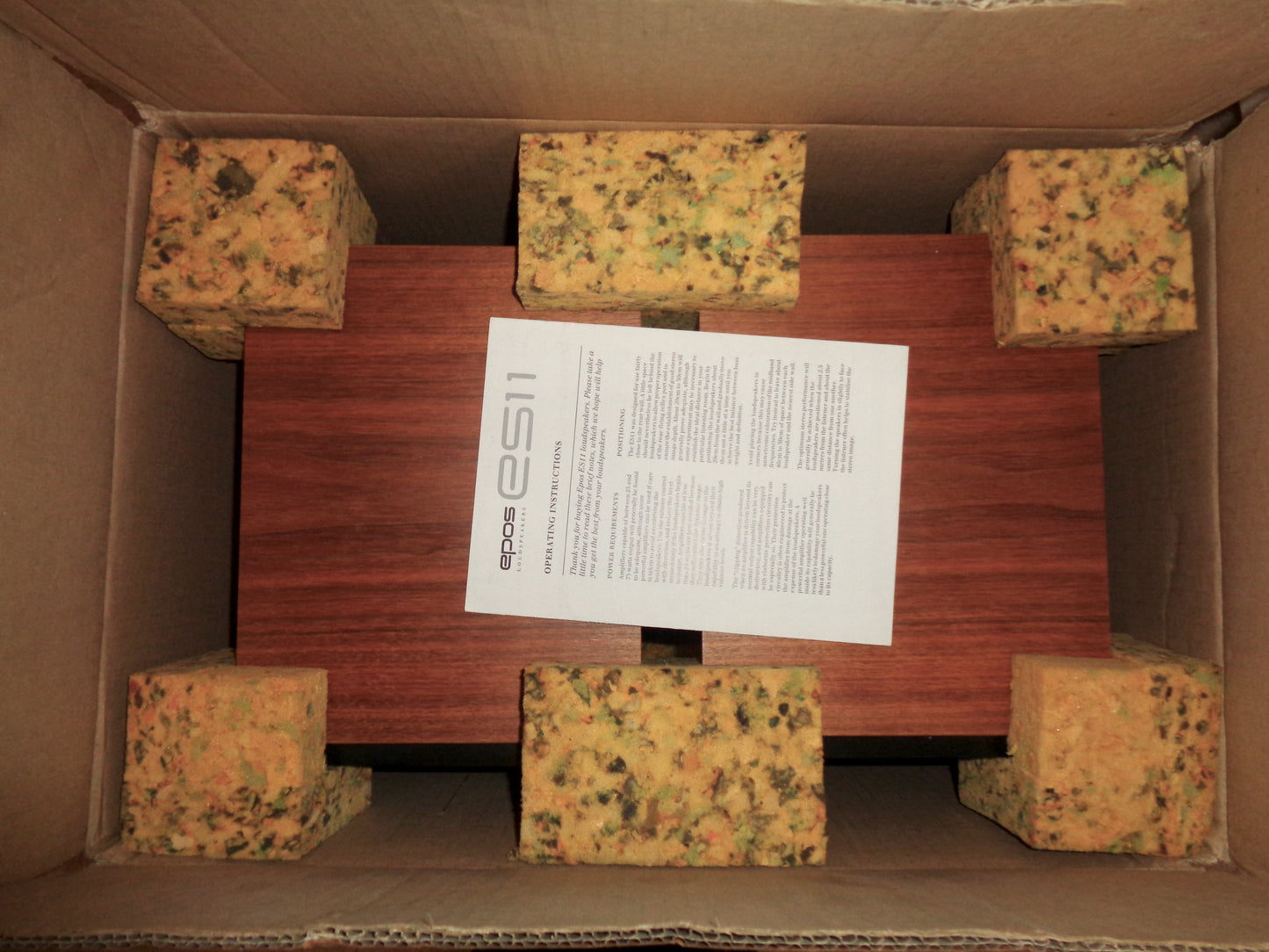 Epos ES11 Speakers Matched Pair With Walnut Veneer