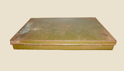 Vintage British Army Electrical Components / Hardware Spares Tin With Hinged Lid