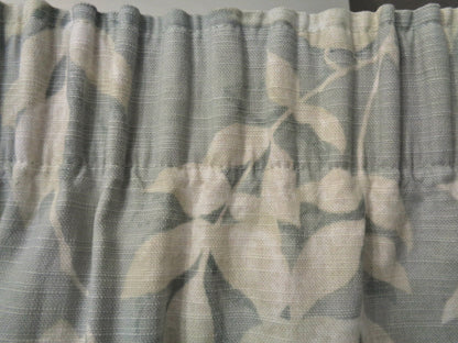 Preowned Laura Ashley Pale Blue & White Pencil Pleat Curtains 87x51 Inch