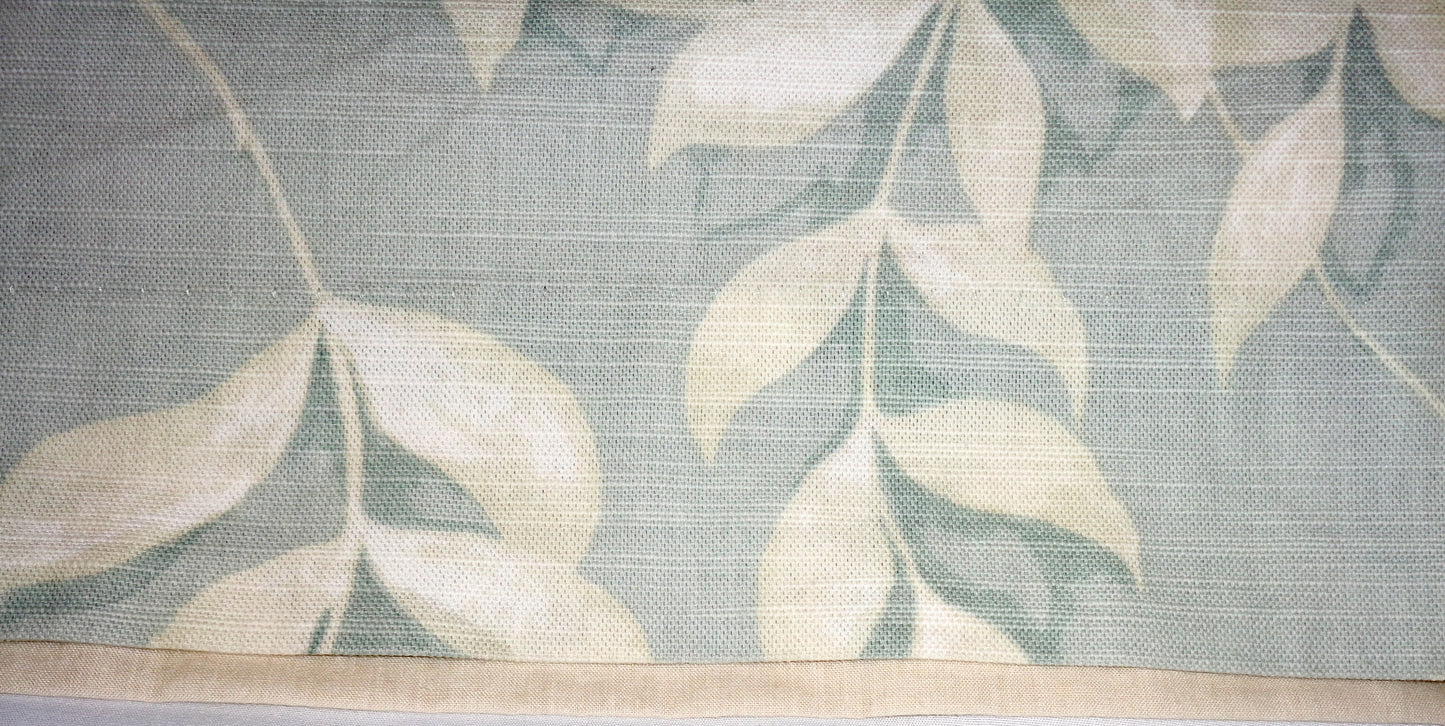 Preowned Laura Ashley Pale Blue & White Pencil Pleat Curtains 87x51 Inch