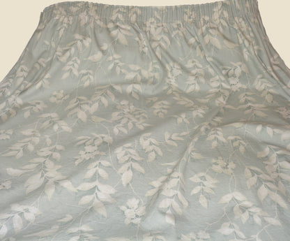 Preowned Laura Ashley Pale Blue & White Pencil Pleat Curtains 87x51 Inch