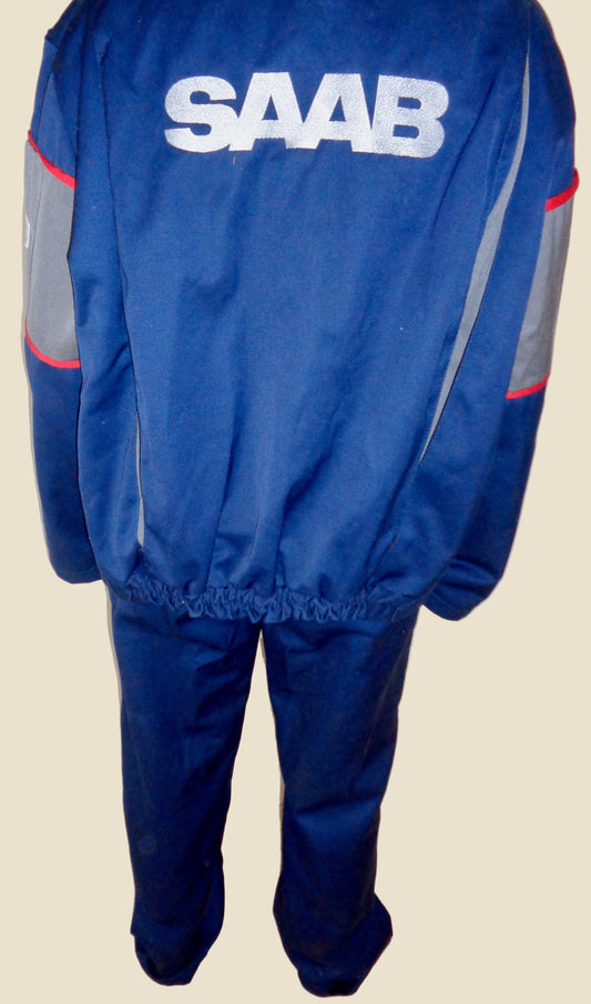 Saab UK Mechanics Workwear Jacket And Trousers. Chest Size 45 Inches and 34 Inch Waist