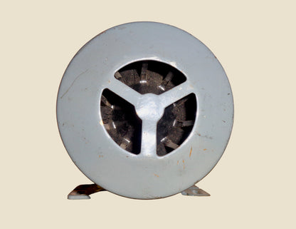Vintage RAF Warning Rotary Siren In Grey Metal With Mount