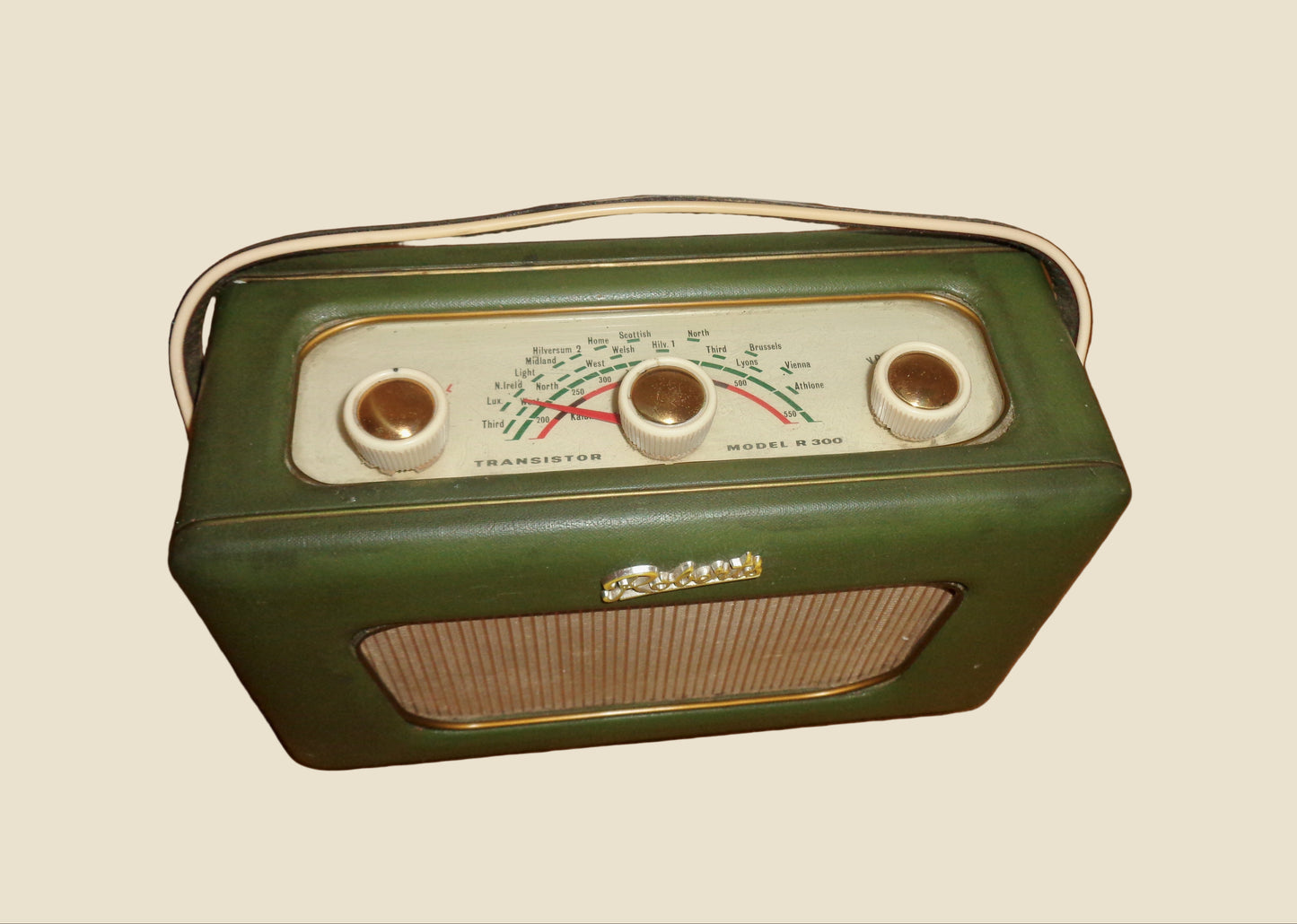 1960s Roberts Green R300 Transistor Portable Radio