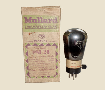 1920s Mullard PM26 Radio Pentone Valve In Its Original Box
