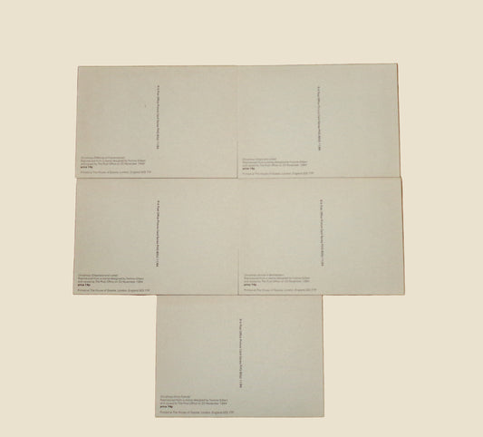 Set of Five PHQ 80 Postcards Of Christmas 1984 Stamps Designed by Yvonne Gilbert