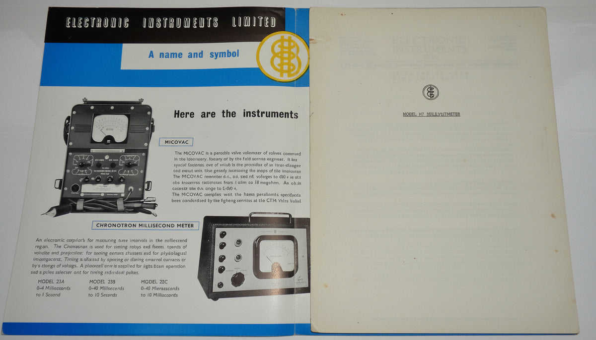 Leaflets Instrument Original Electronic Instruments Advertising Leaflet And Specifications ...