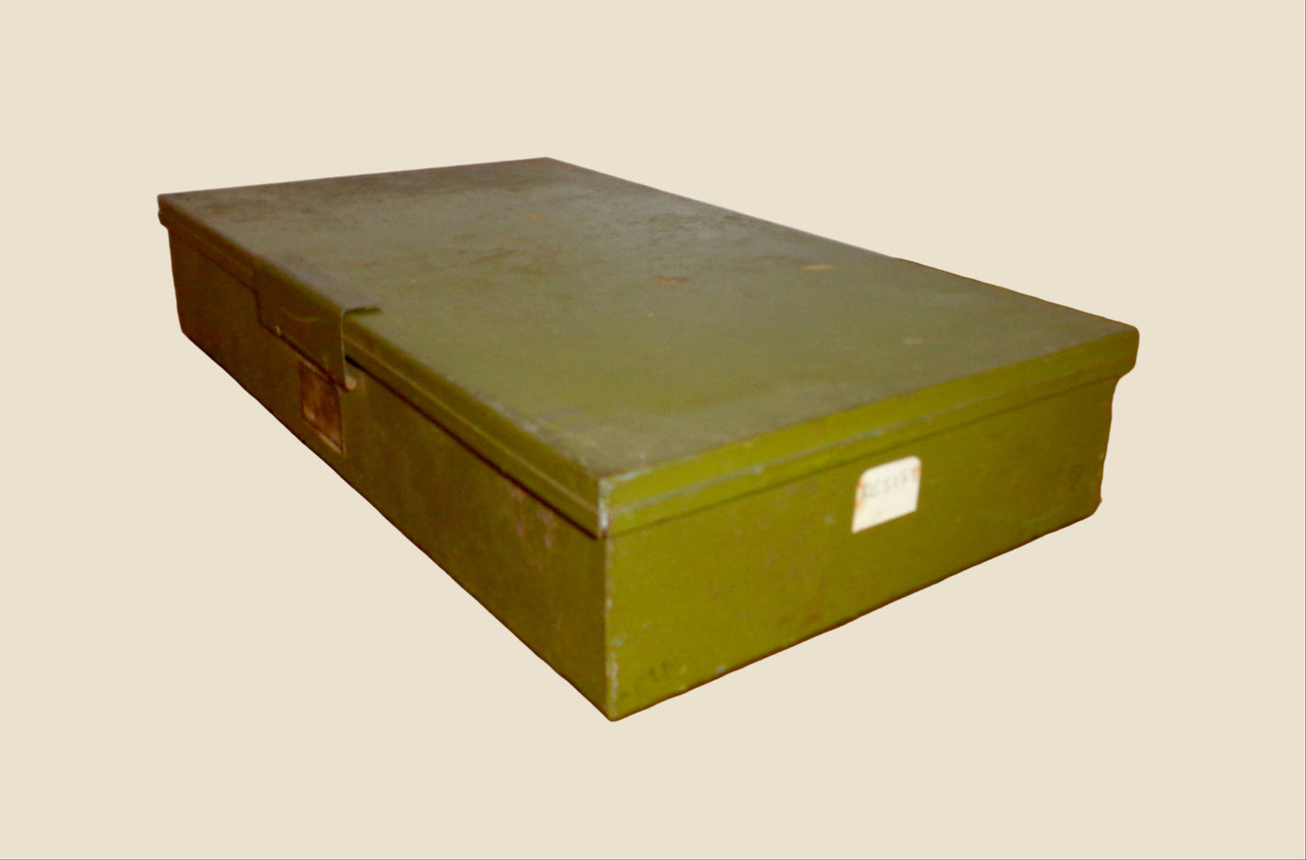 Vintage British Army Electrical Components / Hardware Spares Tin With Hinged Lid 2 Inch Height