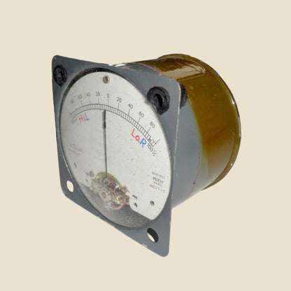 Vintage Military Panel Ammeter Measuring 100-0-100µA Made By Pekly