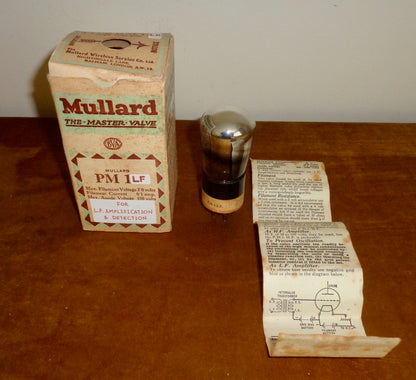 1920s Mullard PM1 LF Radio Triode Valve In Its Original Box
